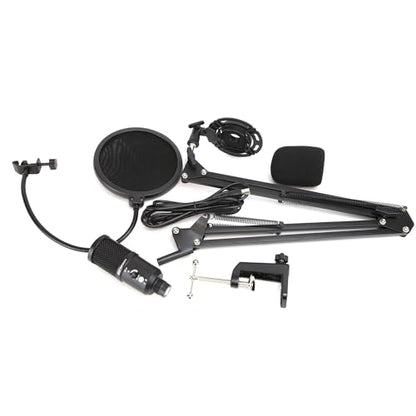 Emerson EAM-9051 USB Gaming & Streaming Condenser Microphone with Pop Filter, Shock Mount, Cardioid Pickup Pattern, and Plug-and-Play Setup – Perfect for Gamers, Streamers, and Podcasters