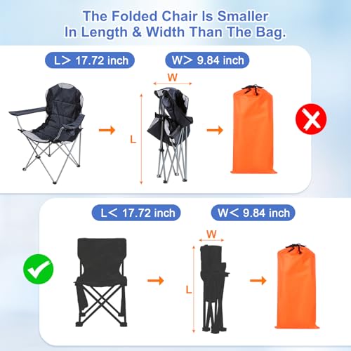 2 Pcs 18 x 10 Inch Tripod Monopod Case Bag, Oxford Cloth Foldable Tripod Carrying Case Bag with Drawstring, Fits Speaker/Light Stand/Studio/Outdoor/Travel/Camping, Orange - size: 18x10 Inch
