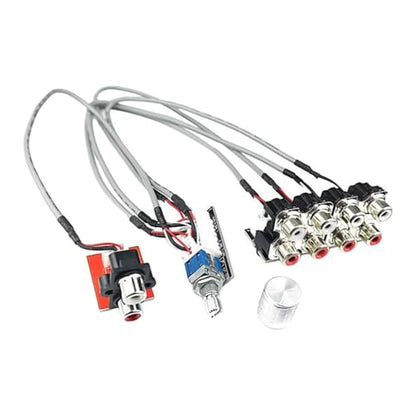 Signal Switch Board Audio Input Source Selector Switching RCA Stereo Source DIY Assembled Board Compact Design Rotary Knob Suitable for