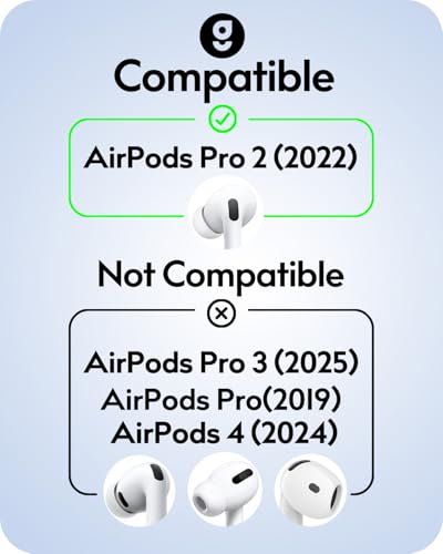 Gcioii 3 Pairs for AirPods Pro 2 Ear Hooks Covers, Anti Slip Sport Ear Tips - size: for AirPods Pro Gen 2