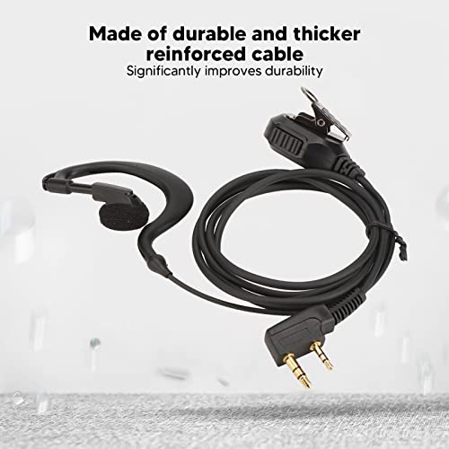 Two Way Radio Headset, Walkie Talkie Earpiece with Microphone and 2 Pin Connector for Retevis Radios (2 Pack)