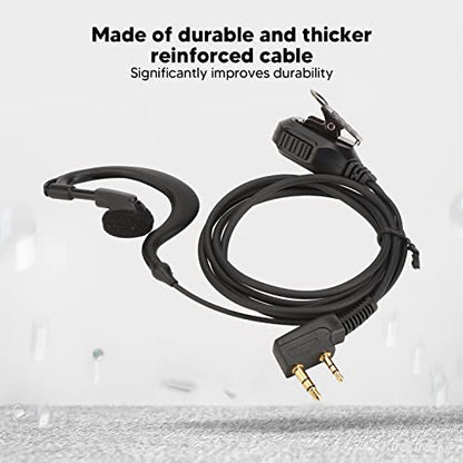 Two Way Radio Headset, Walkie Talkie Earpiece with Microphone and 2 Pin Connector for Retevis Radios (2 Pack)