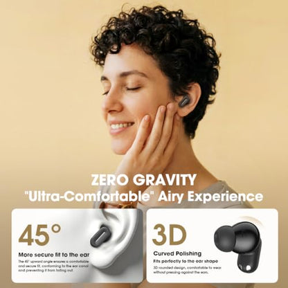Earbuds Wireless Bluetooth 6.0 Headphones, IPX5 Waterproof | 24H Playback, Small Noise Cancelling Earbuds with Lanyard for Sports, Workout, Smartphone Call (Black) - color: Black