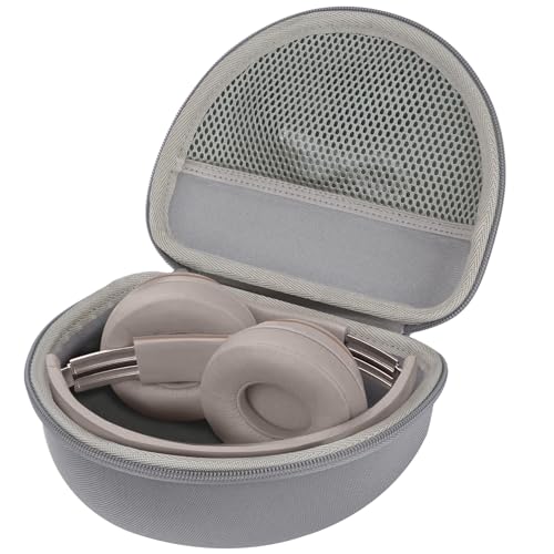 Case for Beats Solo 4/Studio Pro/Solo3/Studio3 On-Ear Headphones | Solo Pro Headphone Case, Hard Shell Shockproof, Mesh Bag Organizer, Lightweight Travel - color: Brown Case