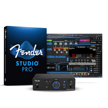 Fender Quantum LT2 USB Audio Interface, for Guitarist, Vocalist, or Producer. Includes easy to use software, Fender Studio app, Amp and FX pack to create Studio Quality recordings. PC/Mac | Or Producer. Includes easy to use software, Fender Studio app, Am