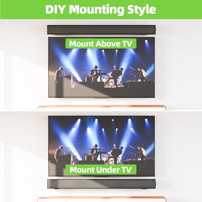 USX MOUNT Soundbar Mount for Samsung, Sony, LG, Vizio, Bose, Onn & More Sound Bar Mounts-Universal Soundbar Mounting Bracket Under TV, Floating Speaker Wall Mount 1 Pair Soundbar Shelf - size: Soundbar Mount up to 30 lbs