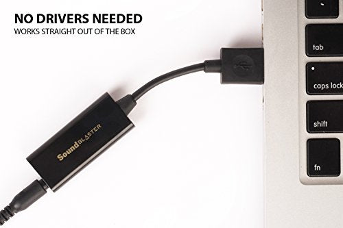 Sound Blaster Play! 3, USB Audio Adapter, 24-bit 96kHz Plug & Play | USB DAC, 24-bit/96kHz, Plug-and-Play, PC, Mac, Portable, Audio Upgrade, USB Audio