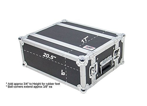 OSP Cases | ATA Road Case | 4-Space Effects Rack | 10" Deep | RC4U-10 - size: 4 Space, 10"