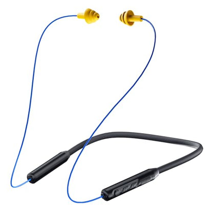 MIPEACE Bluetooth Earplug Headphones, Neckband Wireless Earbuds earplugs-29db Noise Reduction isolating in-Ear earplug Earphones and Controls,IPX6 sweatproof,20+Hour Battery(Blue) - color: Blue