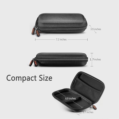 External Hard Drive Case, Shockproof EVA Travel Storage Bag - color: Black