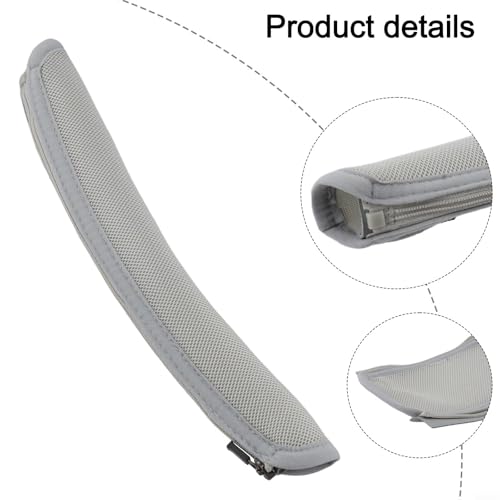 Breathable Mesh Headband Cover for Sony WH-1000XM6, Soft Replacement Pad Cushion with Zipper for Easy Cleaning, Protective Sleeve to Reduce Pressure and Sweat(Gray) - size: Gray