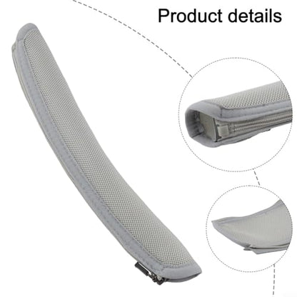 Breathable Mesh Headband Cover for Sony WH-1000XM6, Soft Replacement Pad Cushion with Zipper for Easy Cleaning, Protective Sleeve to Reduce Pressure and Sweat(Gray) - size: Gray