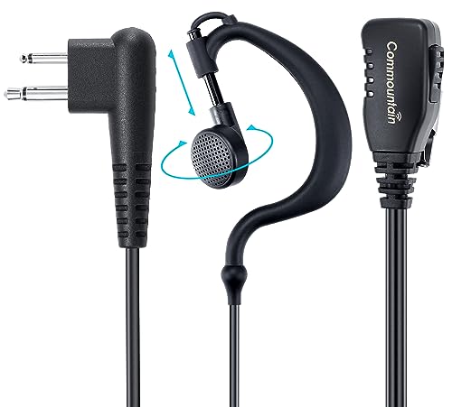 commountain Earpiece Compatible with Motorola Radios R2, CP100D, CP200D - size: For users below 6 feet tall