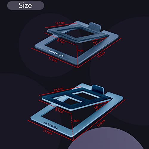 C-1 Desktop Speaker Stands for Small Speakers，Tilted Tabletop Steel Computer Speaker Stands(Pair)，L15.2 x W11.4 x H3.8 Centimetres (Gray) - color: Gray