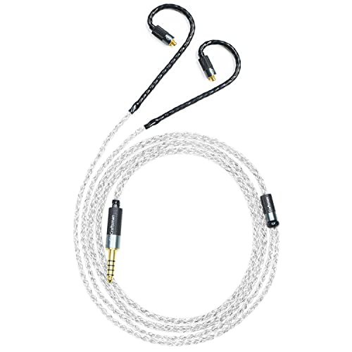 MMCX Plug 5N OFC Silver Plating+Graphene Earphone Cables for SHURE SE846 SE535 SE425 AONIC 4 5 Xelento Remote T8iE T9iE Fidue A83 Sirius MkII Dunu DK3001Pro DK4001 W60 W80 (3.5mm, MMCX) - color: MMCX, size: 3.5mm