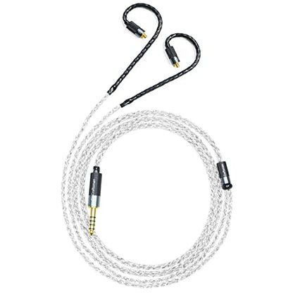 MMCX Plug 5N OFC Silver Plating+Graphene Earphone Cables for SHURE SE846 SE535 SE425 AONIC 4 5 Xelento Remote T8iE T9iE Fidue A83 Sirius MkII Dunu DK3001Pro DK4001 W60 W80 (3.5mm, MMCX) - color: MMCX, size: 3.5mm