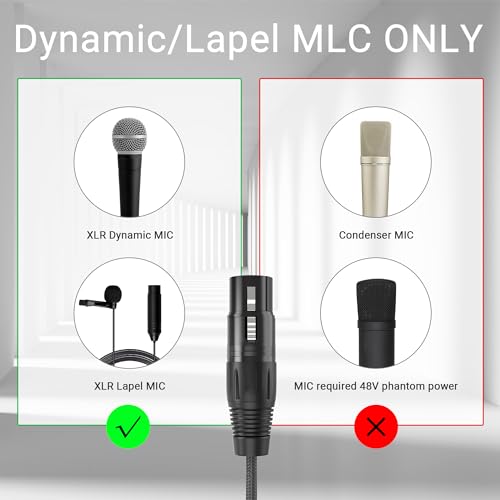 Cubilux XLR Female to Lightning Microphone Cable for Recording, Karaoke, XLR Dynamic Microphone to Lightning Braided Cable for iPhone 14/13/12 pro max, iPad 9/8/7, iPod, 2m/6.5FT