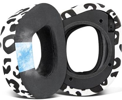 SOULWIT Cooling-Gel Earpads Cushions Replacement for Turtle Beach Stealth 700 Gen 2, 700 Gen2 MAX Wireless Gaming Headset, Ear Pads with Ice Silk Fabric, Noise Isolation Foam - Snow Leopard - color: Snow Leopard