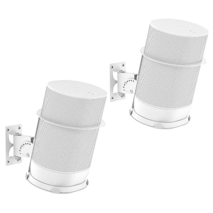 2 Pack Adjustable Speaker Wall Mount for Sonos Move and Sonos Move 2, Wall Mounted Bracket, Adjustable Tilt and Swivel, Space Saving Speaker Holder, White - color: White, size: 2 Pack
