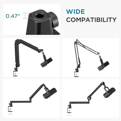 InnoGear Metal Desk Clamp with Wide Compatibility For Microphone Suspension Boom Arm Stand Mic Stand Desk Holder with Adjustable Screw