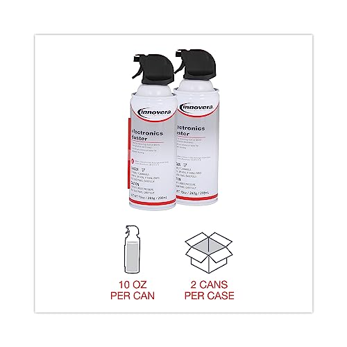 Innovera IVR10012 10 oz. Compressed Air Duster Cleaner (2/Pack)