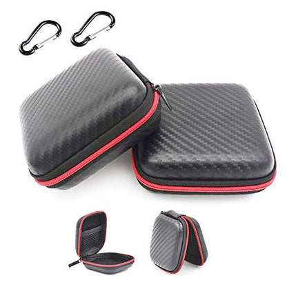 Katouigb FYSSHUO Waterproof Earbuds Carrying Case,Headset EVA Travel Storage Box for AirPods/Powerbeats/iPod/MP3/TF Card/U Disk/USB Cable/Keys/Charger/Earphones-2Pack