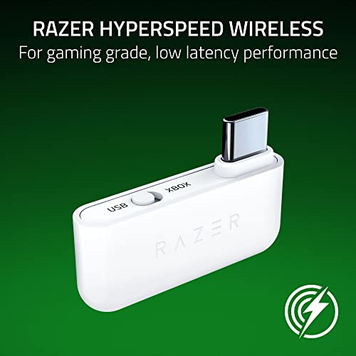 Razer Kaira HyperSpeed Wireless Gaming Headset for Xbox Series X|S, Xbox One, PC: TriForce 50mm Drivers - HyperClear Cardioid Mic - Low Latency Bluetooth - Up to 30 Hour Battery Life - White - color: White, style: Kaira HyperSpeed