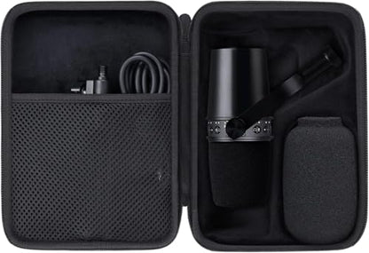 Aenllosi Hard Case for Shure SM7B/MV7/SM7dB Vocal Dynamic Microphone, Black | EVA case construction, Water-resistant design, Impact-resistant design, Case only - size: Shure SM7B/MV7