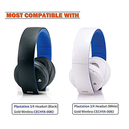 MOLGRIA Replacement Ear Pads, Earpads Cushion Cover for Sony PS3 PS4 Gold Wireless Playstation 3 Playstation 4 Headset CECHYA-0083 Stereo 7.1 Virtual Surround Headset(Blue) - color: Blue