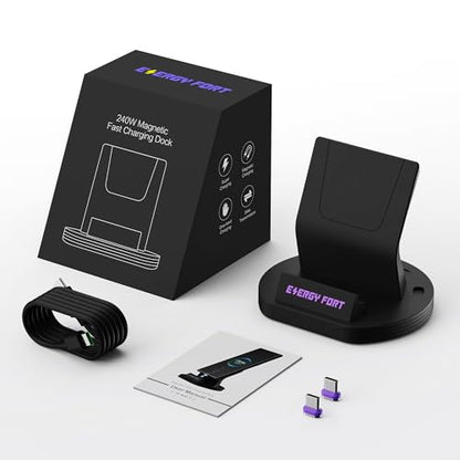 120W USB C Charging Stand Compatible with Galaxy A16 A17 A14, Magnetic Type-C Fast Charging Stand for Google Pixel 9a/Motorola Moto G Play/Earbuds