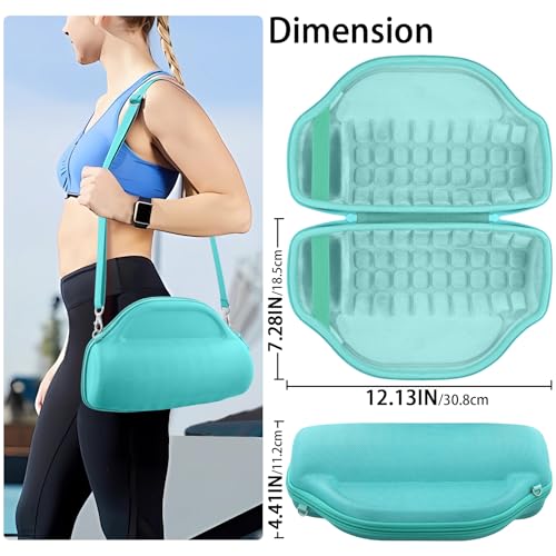 co2CREA Case for JBL Charge 6 Portable Bluetooth Speaker, Mint Green | High-Density Foam Padding, Reinforced Handle, Detachable Shoulder Strap, Compact Lightweight Design, Dust Protection - color: Mint Green Case