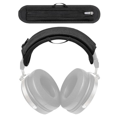 Headband Cushion Cover Compatible with Fiio FT1, FT1 Pro, JT7 Over Ear Headphones, 6mm Thick Cushion, No Wobble Zipper Slider, Hanging Loop