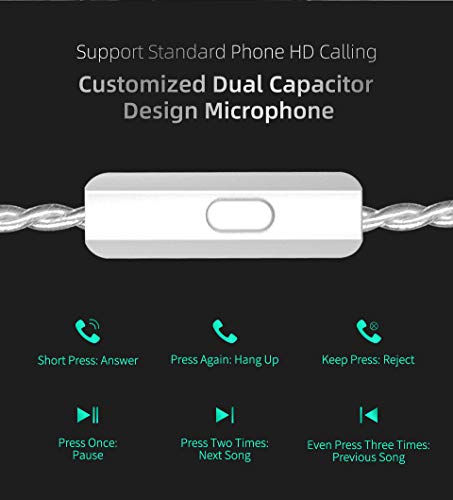 KZ ZST X Hybrid in-Ear Earphones with Mic, Black | HiFi Musician Monitor Earbuds, Detachable 2-Pin Cable, 10mm DD+BA, Noise-Isolating, In-Ear Headphones, Gaming IEM - color: Black, size: With Mic