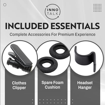 INNOTALK Pro Binaural Noise Cancel Headset Compatible with Avaya 1408-9508 & Merlin Magic 4406-4424 - Modern, Dark Gray, Wired, Corded Headset for Avaya IP Phones - size: Pro Binaural