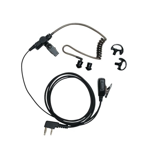 2-Pack Tube Earpiece Compatible with Baofeng UV-5R Kenwood