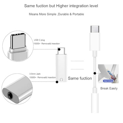 FRIGRAF 2PACK USB C to 3.5mm Audio Adapter, Type C to Headphone Jack Dongle | Hi-Fi USB C to Aux Adapter Compatible with iPhone 17 16 15 Pro/Pro Max/Plus, Samsung Galaxy S26 S24 Pixel, iPad Pro, MacBook - size: 2-Pack