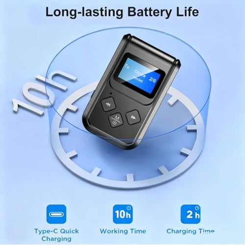 2-in-1 Bluetooth Transmitter Receiver, 3.5mm AUX Bluetooth Adapter for Car
