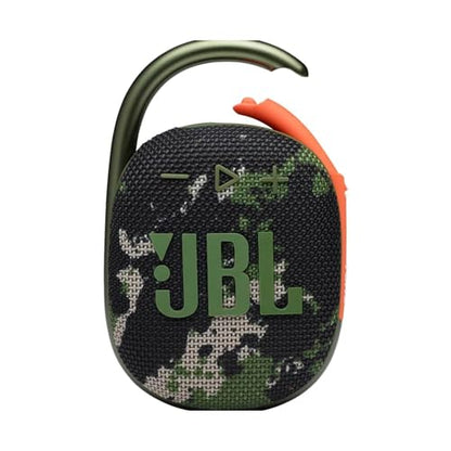 JBL Clip 4 - Portable Mini Bluetooth Speaker, big audio and punchy bass, integrated carabiner, IP67 waterproof and dustproof, 10 hours of playtime, speaker for home, outdoor and travel (Squad) - color: Squad