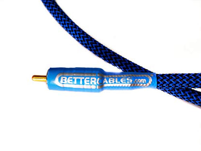 BETTERCABLES.COM Blue Truth Digital Coax Cable - 10 Feet - High-End, High-Performance, Silver/Copper Hybrid, Low-Capacitance, Premium Coaxial Cable (RCA Cable) - size: 10 Feet