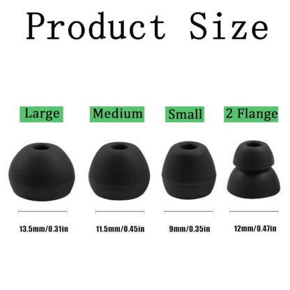 Replacement Eartips for Beats Flex, 4 Pairs Soft Silicone Ear Tips Ear Buds Ear Caps Ear Plugs Compatible with Beats Flex Wireless Earbuds Yuzu Yellow - color: yuzu yellow