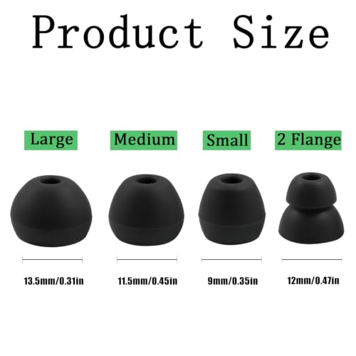 Replacement Eartips for Beats Flex, 4 Pairs Soft Silicone Ear Tips Ear Buds Ear Caps Ear Plugs Compatible with Beats Flex Wireless Earbuds Black - color: smoke gray yuzu yellow blue black