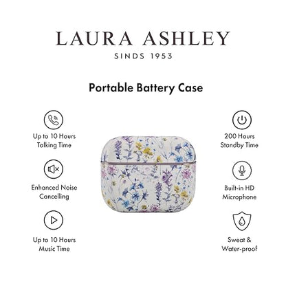 Laura Ashley Wild Meadow TWS Wireless Earbuds - VQ Rechargeable Ear Buds - color: Wild Meadow Wireless Earbuds