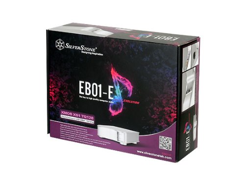 Silverstone Tek EB01S-E Aluminum 24-Bit/192kHz USB DAC Headphone Amplifier with XMOS XS1 TQ128 USB Decoder, Silver
