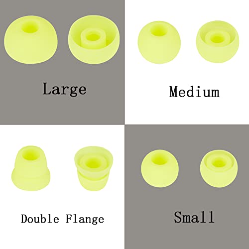 4 Pairs Silicone Replacement Earbud Tips Earbud Cap Compatible with Powerbeats 1/2/3 Wireless Beats by Dre Headphones,Ear Bud Tips(Yellow) - color: Yellow