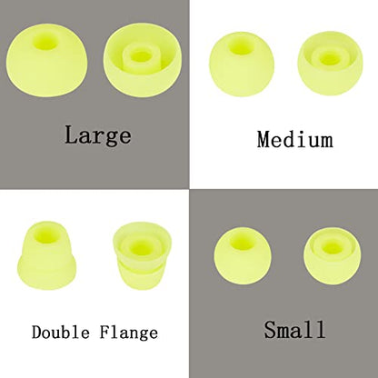 4 Pairs Silicone Replacement Earbud Tips Earbud Cap Compatible with Powerbeats 1/2/3 Wireless Beats by Dre Headphones,Ear Bud Tips(Yellow) - color: Yellow