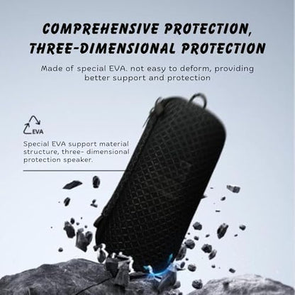 Flip 7 Portable Speaker Travel Case - Compatible with JBL Flip 7 - Protective Hard Shell Case with Shoulder Strap | Carabiner & Hand Strap - Waterproof Cover Carrying Bag for Bluetooth Speaker