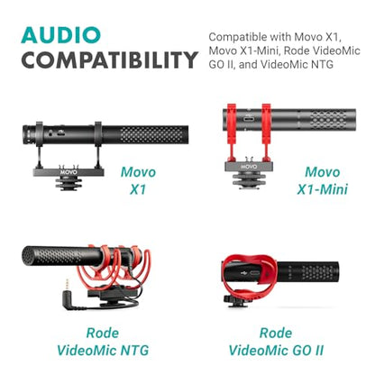 Movo IMA-5 USB-C to 11.8" (30CM) Lightning Microphone Adapter Cable – Connect USB-C Shotgun Mics to iPhone/iPad – Compatible X1, X1-MINI, VXR10-AI, Rode VideoMic NTG, VideoMic GO II