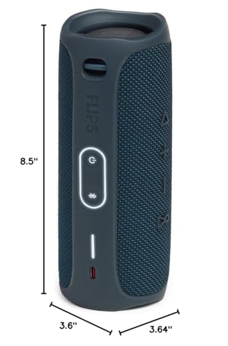 JBL Flip 5 Portable Bluetooth Speaker - Ocean Blue (JBLFLIP5BLUAM) (Renewed) - color: blue