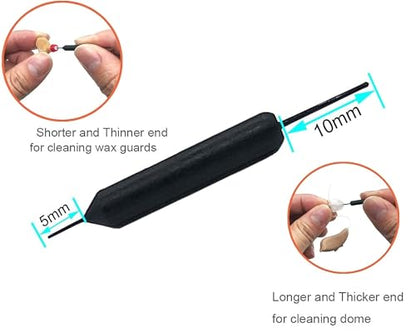 Hearing Aid Ear Domes Cleaning Tools Hearing Aid Close Domes for Resound Sure Fit Style RIC RITE and Open Fit BTE Hearing Amplifier with Brush Cleaner（S Size 8PCS) - size: S