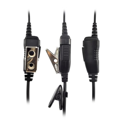 PROMAXPOWER 1-Wire FBI Security Acoustic Clear Tube Earpiece Headset with PTT Mic for Motorola Two-Way Radios PMLN7157A, SL300, SL2600, SL3500e, SL7550, SL7580e, SL1K, TLK100